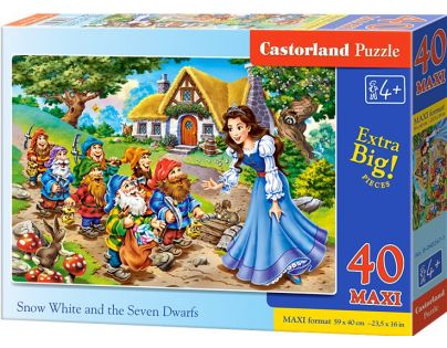 Castorland Puzzle 40 Maxi Snehulienka a 7 trpaslíkov