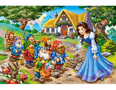 Castorland Puzzle 40 Maxi Snehulienka a 7 trpaslíkov