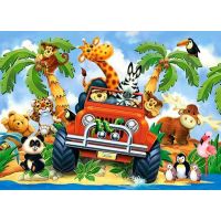 Castorland Puzzle jazda na safari 60 dielikov