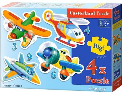 Castorland Puzzle 4 v 1 mini Lietadlá