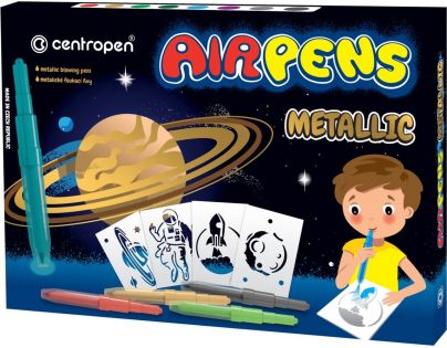 Centropen Fúkacie fixky na papier Air Pens Metalic 8 ks