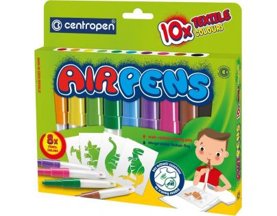 Centropen Fúkacie fixky na textil Air Pens 10 ks