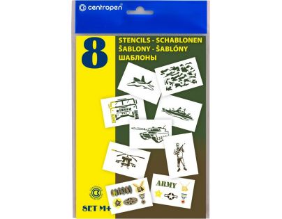 Centropen Šablóny A5 8 ks Vojenské motívy