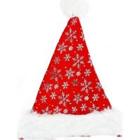Rappa čiapka vianočná strieborné vločky 40 cm 2