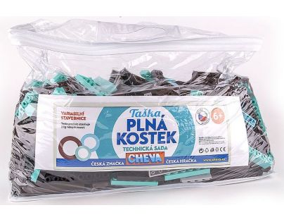 Cheva Stavebnica taška plná kociek Technická sada 2 kg