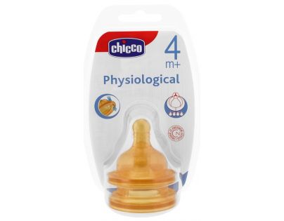 Chicco Dudlík kaučukový na jídlo 4m+ 2 ks