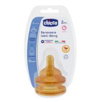 Chicco Cumlík na fľašu fyziologický kaučukový Stredný prietok 2 ks 2