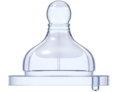 Chicco Cumlík na fľašu fyziologický silikónový Normálny prietok 2 ks