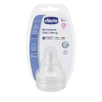 Chicco Cumlík na fľašu fyziologický silikónový strednej prietok 2 ks 2