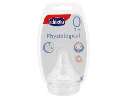 Chicco Dudlík silikon 0m+ 1 dírka 2 ks