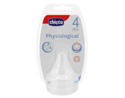 Chicco Dudlík silikon 4m+ 3 dírky 2 ks