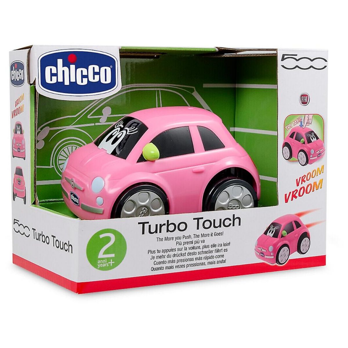 Chicco Autíčko Turbo Touch FIAT 500 Ružové 4kids Shop Roku