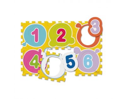 Chicco Penové puzzle 30x30cm Čísla 6 ks