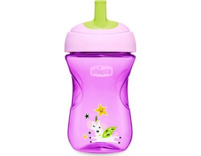Chicco Hrnček Advanced so slamkovým náustkom 266 ml fialový 12 m+