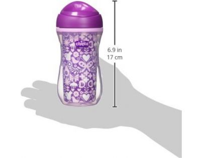 Chicco Hrneček Aktivní termo s hubičkou 266 ml fialový potisk
