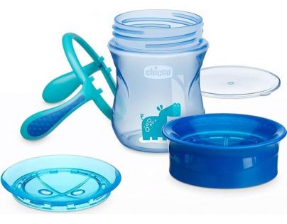 Chicco Hrnček Perfect 360 s držadlami 200 ml modrý 12 m+