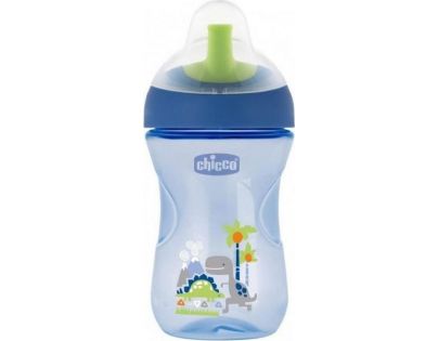 Chicco Hrnček Pokročilý so slamkou 266 ml modrý