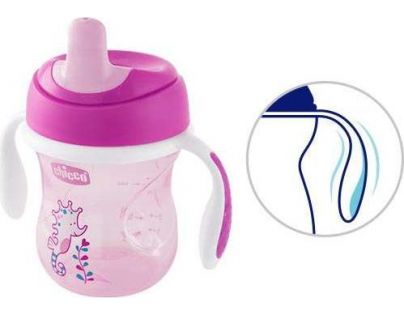 Chicco Hrnček Trénujeme s držadlami 200 ml modrý