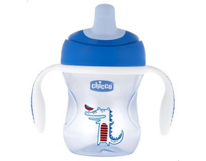 Chicco Hrnček Trénujeme s držadlami 200 ml modrý