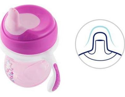 Chicco Hrnček Trénujeme s držadlami 200 ml ružový