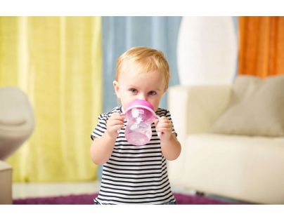 Chicco Hrnček Trénujeme s držadlami 200 ml ružový