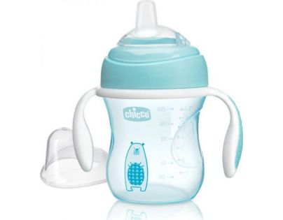 Chicco Hrnček Učíme sa s držadlami 200 ml modrý