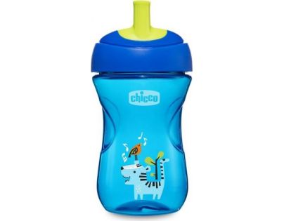 Chicco Jedálenský set tanier, príbor a fľaša Set modrý