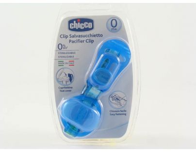 Chicco Retiazka na cumlík s krytom na cumlík, modrá