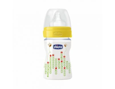 CHICCO 70750.00.80 Láhev polypropylen 150ml Včelky + kauč. dudlík 0m+