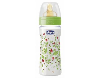 Chicco láhev polypropylen 250 ml dudlík kaučuk 2m Berušky