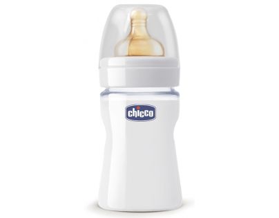 Chicco láhev sklo 150 ml dudlík kaučuk 0m
