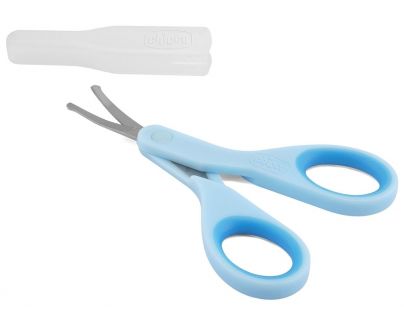 Chicco Nožnice s okrúhlou špičkou modré