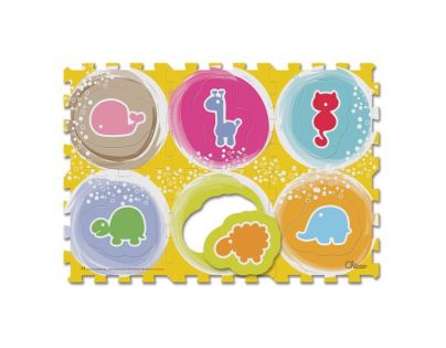 Chicco Penové puzzle 30x30cm Zvieratká 6 ks
