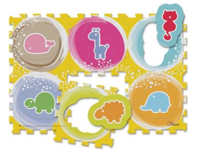 Chicco Penové puzzle 30x30cm Zvieratká 6 ks