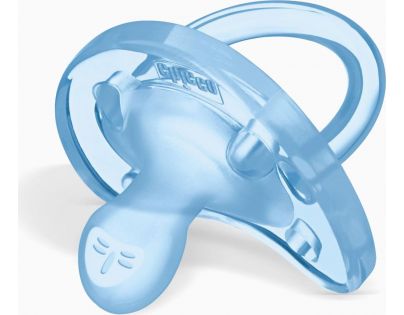 Chicco Šidítko Physio Soft celosilikónové, 0-6m+ barva modrá