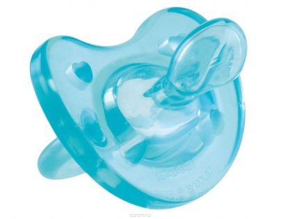 Celosilikónový cumlík Physio Soft modrý 12m+
