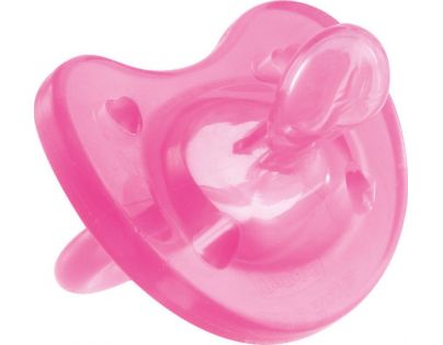 Chicco Cumlík Physio Soft celosilikonové 6-12 m ružové
