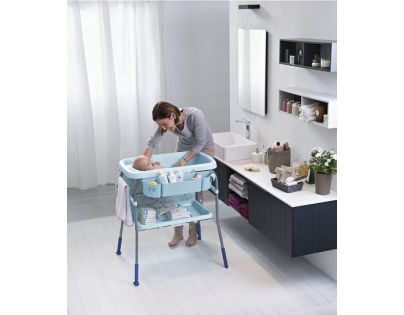 Chicco Stolík prebaľovací s vaničkou Cuddle & Bubble Dusty Green