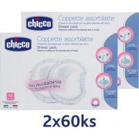 Chicco Tampóny do podprsenky antibakteriální 120 ks Chicco Tampóny do podprsenky antibakteriální 120 ks