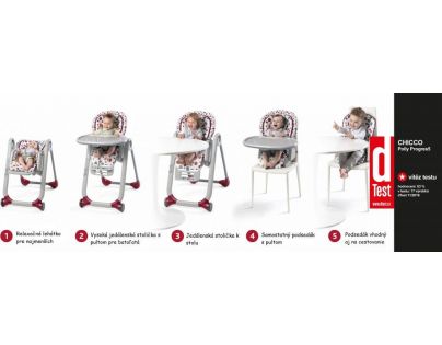 Chicco Stolička jedálenská Polly Progres5 Pois