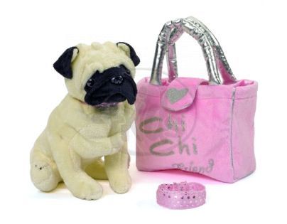 Chi Chi Love Pejsek mops Lazy 20cm s taškou