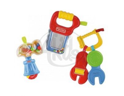 Fisher Price V6963 - Chlapecká dárková sada chrastítek a kousátek