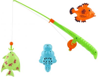 Teddies Chytanie rybičiek magnetická hra zelený prut