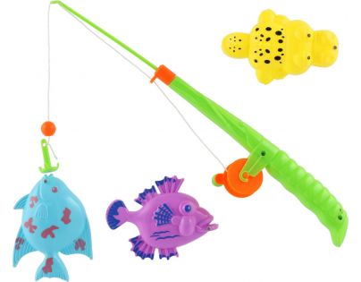 Teddies Chytanie rybičiek magnetická hra zelený prut