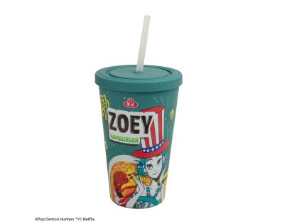 Cinereplicas K-pop Demon Hunters hrnček so slamkou Zoey Hamburger