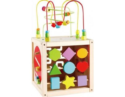 Teddies Edukačná kocka MAXI labyrint drevo