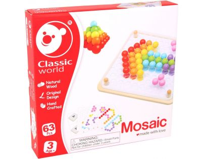 Classic world Mozaika guličkové 63ks drevo s predlohami