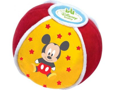 CLEMENTONI Míč baby Mickey Disney měkký textilní na baterie se zvukem