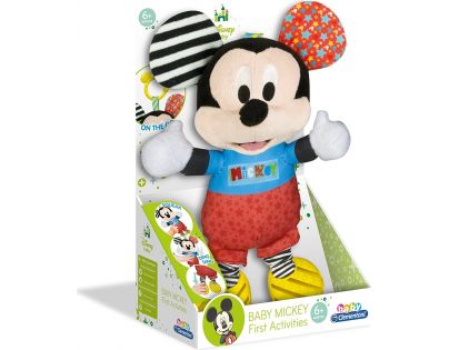 Clementoni Baby Mickey plyšový so zvukmi a úchytom 25cm