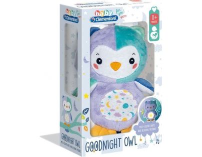 Clementoni Baby Plyšová sova so svetlom